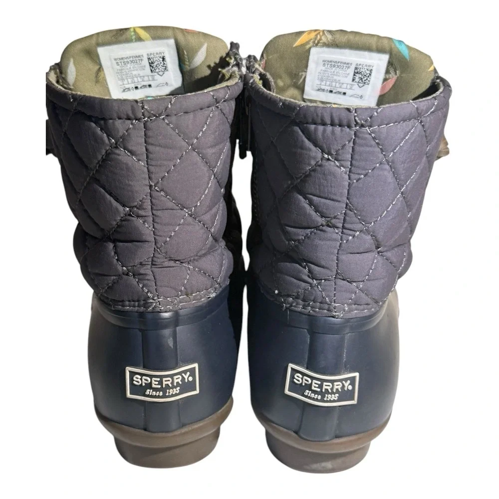 Sperry Top Sider Saltwater Quilted Waterproof Duck Boots Women's Size 9